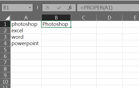 excel 大小寫轉換 首字大寫 第一個字母大寫 英文轉全大寫