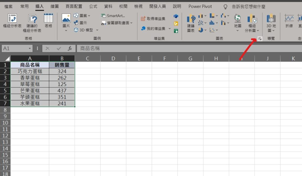 excel 運算列表 圖表顯示資料