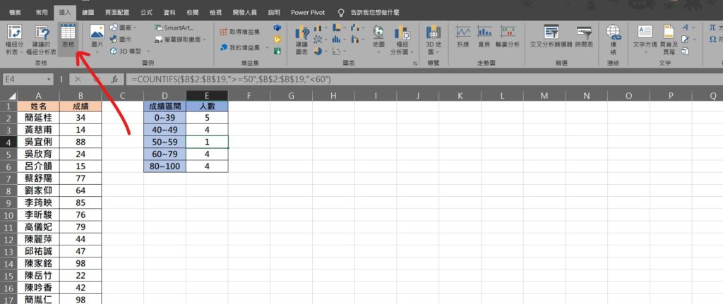 excel 生成表格