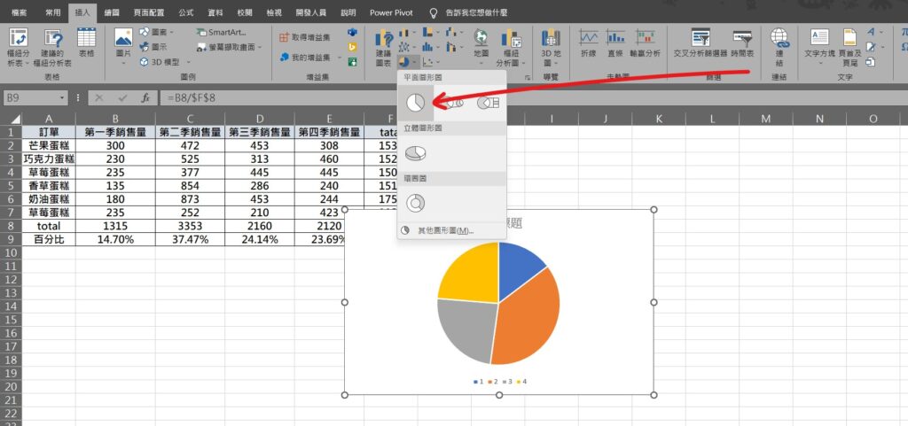 excel 占比圖