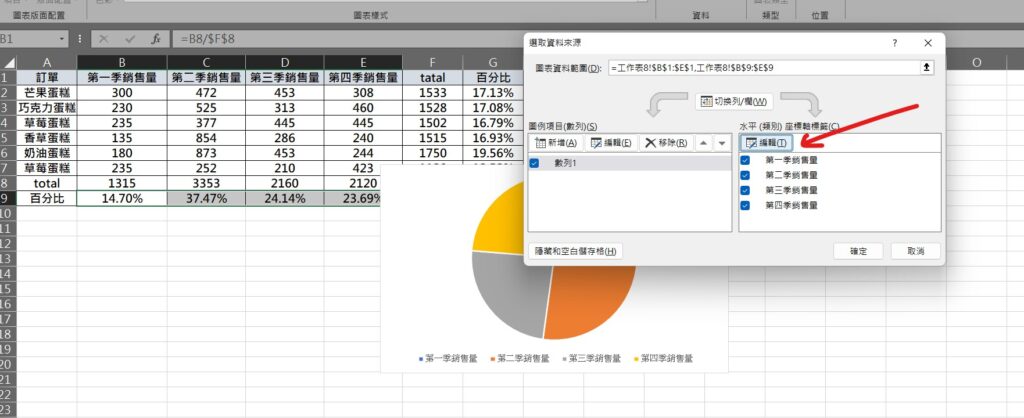 excel 占比圖