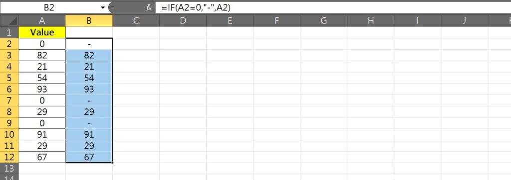 excel 為0顯示- 0顯示為-